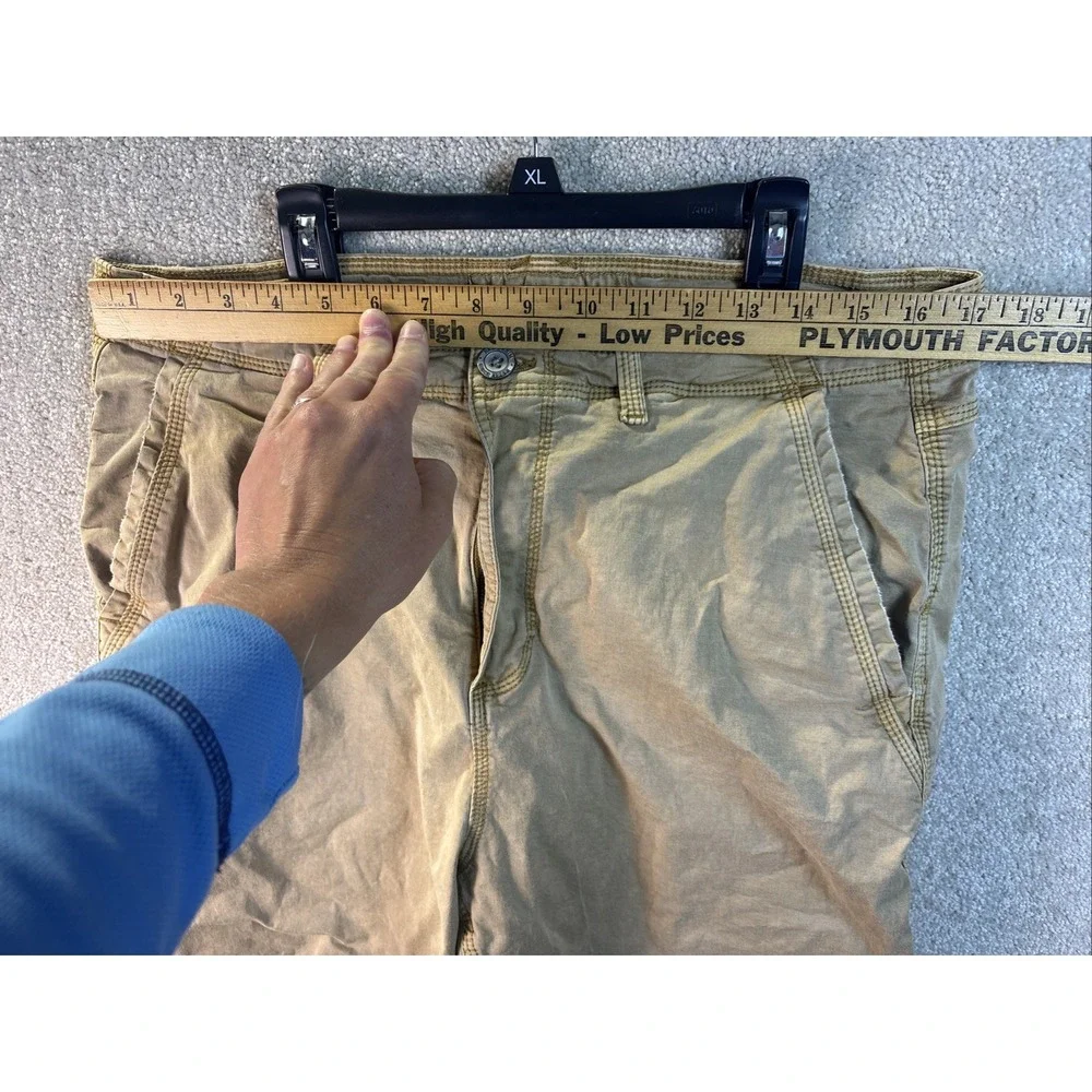 BKE Shorts Men's 34 Starfish Brown Rocky Chino Buckle Preppy Distressed Stretch - Picture 5 of 8